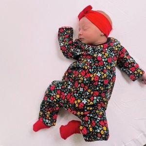 Baby Cat & Jack Floral Romper- NWOT